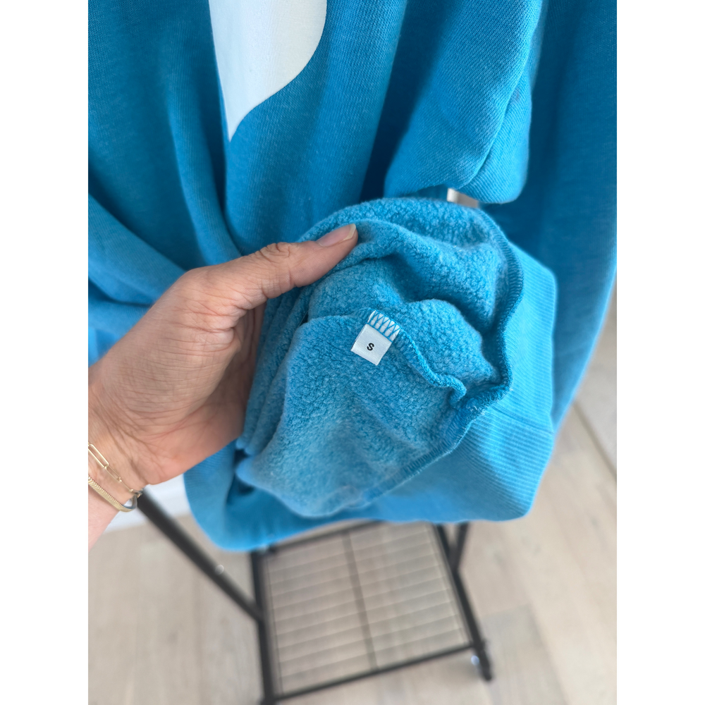 SPRWMN Blue Sweatshirt and Sweatpants Set with White Heart - Picture 4 of 7